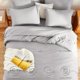 thumbnail image 2 of Juego de ropa de cama HIMEET de 7 piezas, tamaño completo, gris francés, 2 of 9