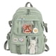 thumbnail image 3 of Kawaii School Style: Cute Nylon Backpack with Pins & Accessories for Students, 3 of 4