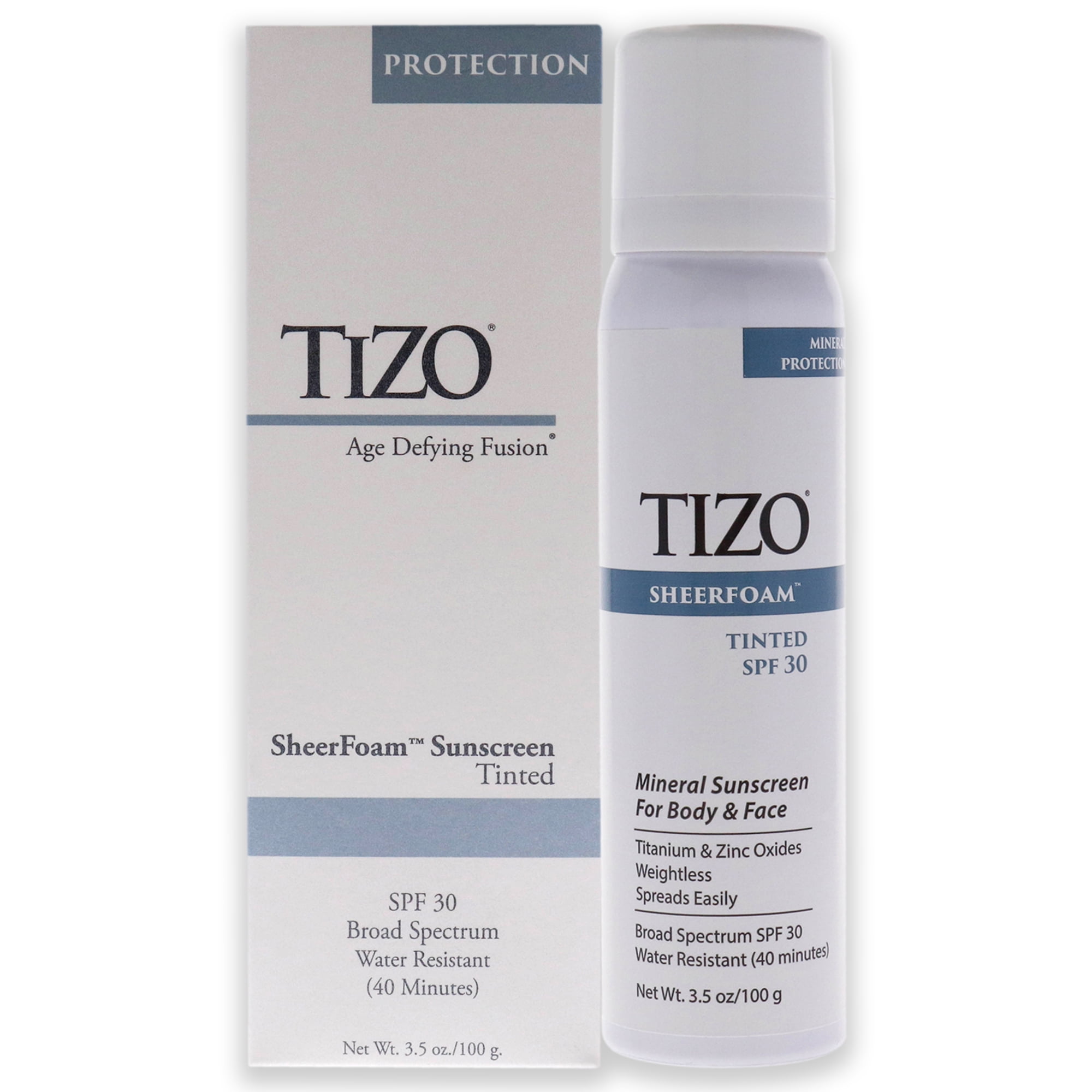 Tizo - Sheerfoam Cuerpo Y Rostro Teñidos Spf De Para Unisex - Protector Solar