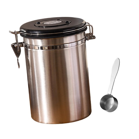 Bothyi - Almacenamiento De Granos De Café, Botes De Azúcar De Té Multifuncionales Para Galletas De Harina De Té, Plateado, 1,8 L