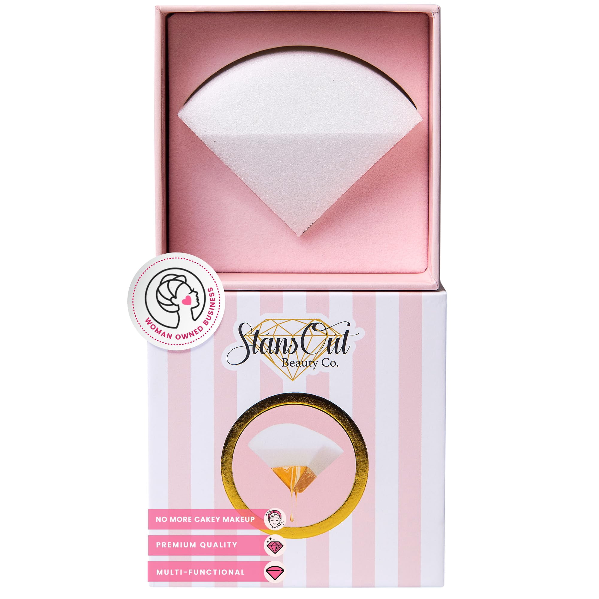Stansout Beauty Company - Esponja De Maquillaje Stansout, Batidora De Espuma Viscoelástica Sin Agua