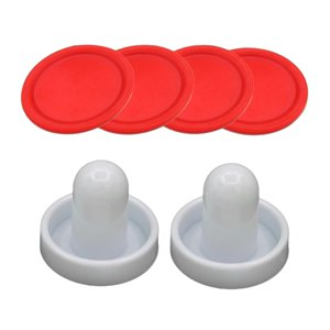 Ioensy - Accesorios Para Paletas De Air Hockey, 2 Empujadores De Air Hockey Y 4 Discos De Air Hockey, Putter Blanco