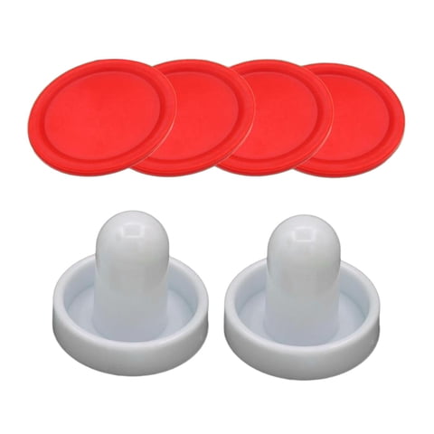 Ioensy - Accesorios Para Paletas De Air Hockey, 2 Empujadores De Air Hockey Y 4 Discos De Air Hockey, Putter Blanco