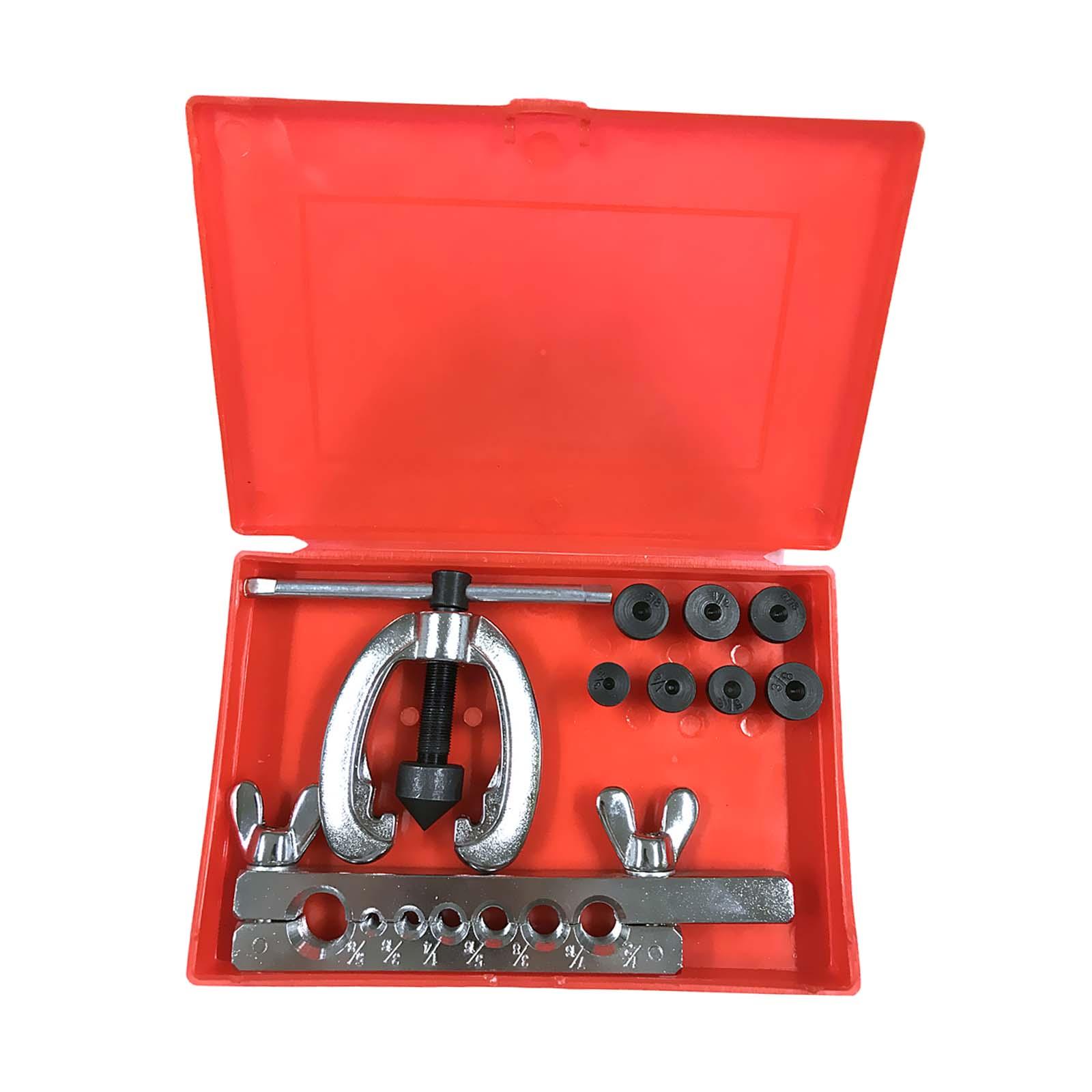 Ioensy - Juego De Herramientas De Abocardado Doble Y Simple, Herramienta De Abocardado De Freno Para Tubería De Aluminio Y Cobre