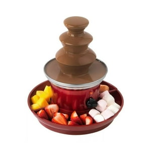 Importclick - Cascada Fondue Chocolate 3 Niveles Bandeja Rojo