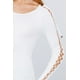 thumbnail image 5 of Suéter de Canalé con Cuello Redondo, Manga Larga y Detalle de Tiras, 5 of 5