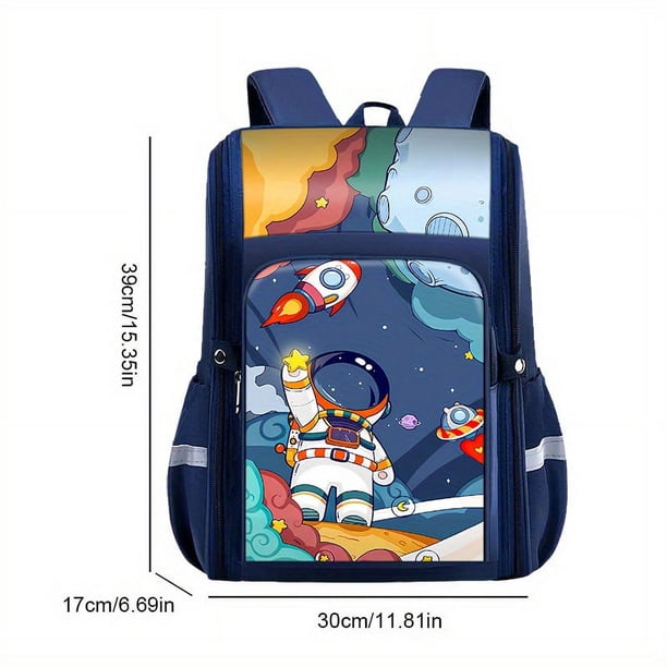 Cute Astronaut Large Capacity Backpack, Backpack And Pen Case Set, School Start Season Gift, Suitable For Primary School Boys And Girls Aged 6-12, Travel Backpack