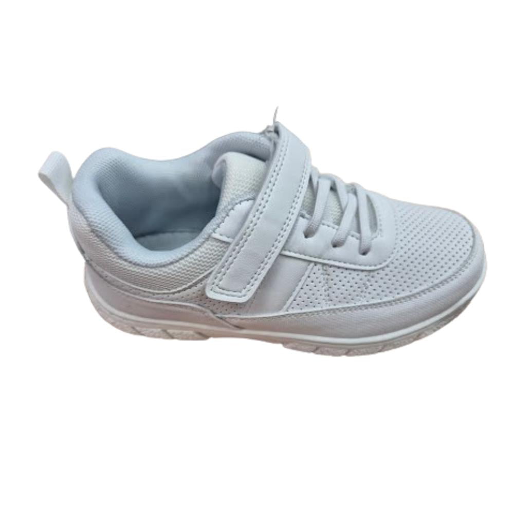 Vinnys Outlet - Zapatilla Escolar Blanco Velcro Unisex