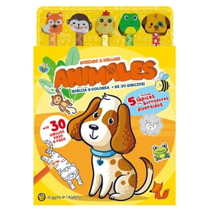 El Gato De Hojalata - Libro Lapices Y Borradores De Colores: Animales