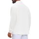 thumbnail image 3 of Camisas de Lino con Botones de Manga Larga para Hombre con Bloque de Color y Encaje Talla XL Blanco, 3 of 6
