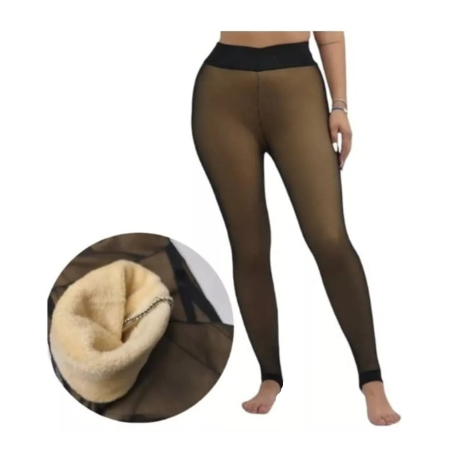 Citohome - Calza Panty Con Chiporro Efecto Piel Otoño/invierno