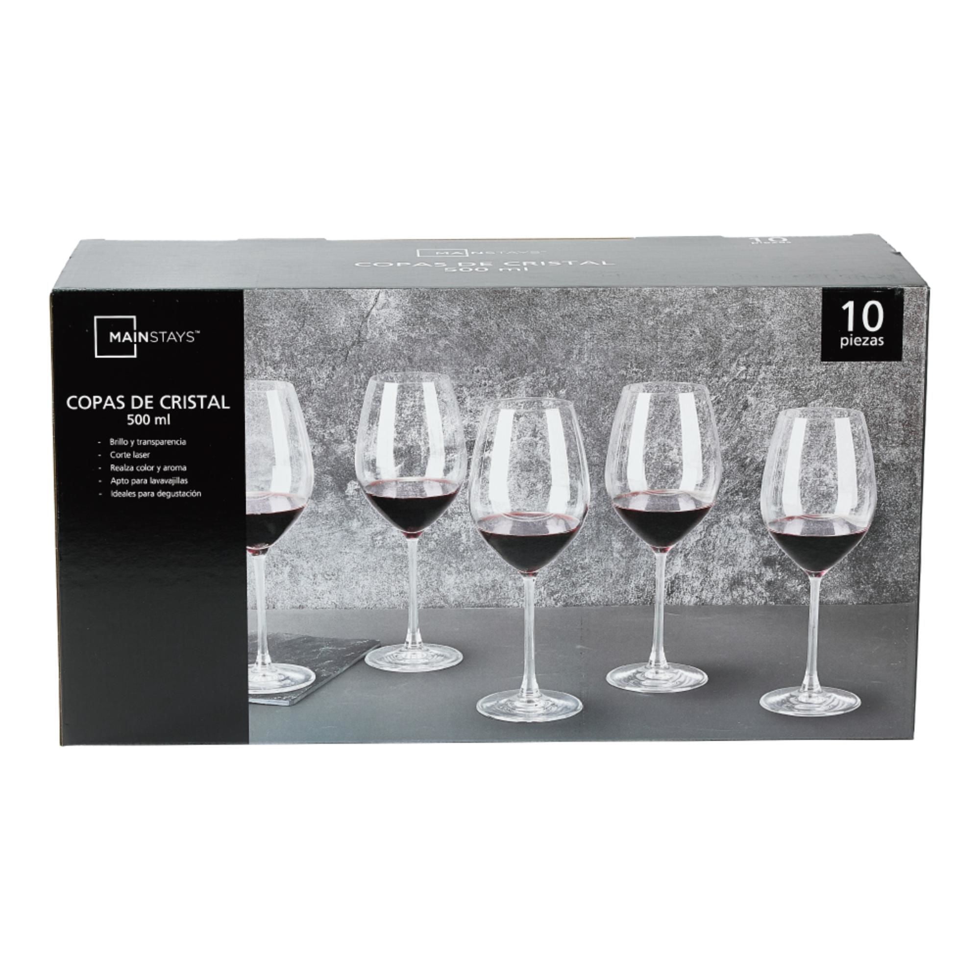 Copa De Vino Cristal 10 Piezas 500 Ml Mainstays
