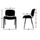 thumbnail image 2 of Silla iso tapizada en eco cuero estructura negra, 2 of 2