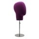 thumbnail image 5 of Cabeza de maniquí ajustable con base redonda estable, cabeza de maniquí duradera, modelo de soporte de exhibición para sombrero, auriculares, pelucas, Violeta, 5 of 5