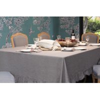 Purolino - Mantel Cuadrado Vuelos De Lino