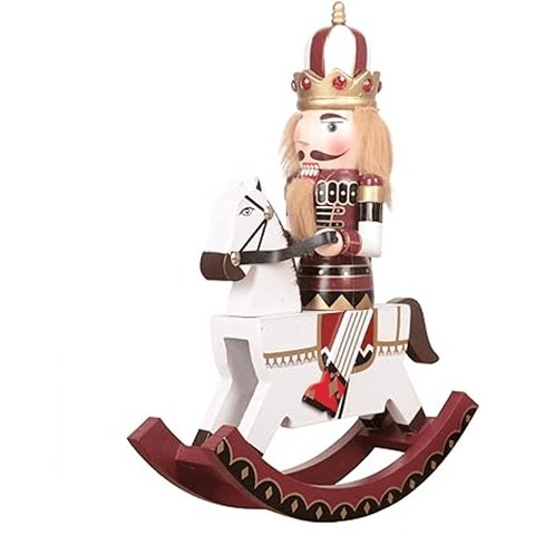 Caballo Mesedor. - Cascanueces De Navidad En Caballo Mecedor, Elaborado En Madera