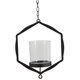 thumbnail image 3 of Candelabro de techo de hierro Geométrico Candelero colgante de vela 3D B - Negro, 3 of 5