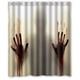 thumbnail image 1 of Cortina de ducha Scary Bloody Hands Help Me, juego de cortina de baño con ganchos, tamaño 60 x 72 pulgadas, 1 of 3