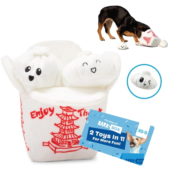 Dog Toy Bark, 2 en 1, interactivo, peluche y chirriante, bolitas de Andi's
