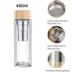 thumbnail image 2 of Botella de té, botella de té con infusor de vidrio de borosilicato de doble pared con colador e infusor para infusión de té suelto., 2 of 5