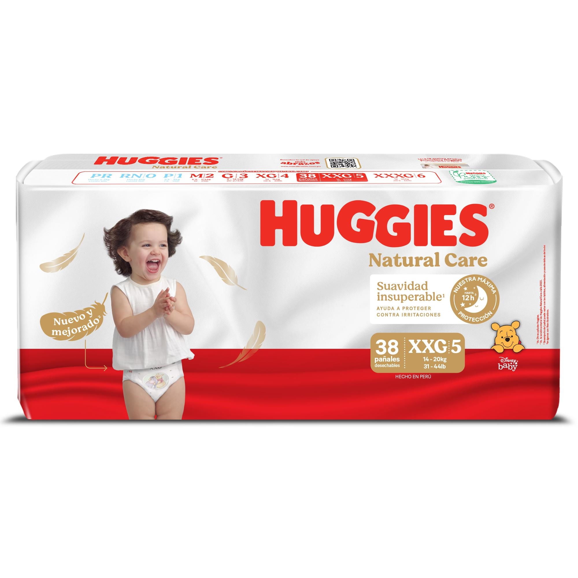 Pañales Natural Care Xxg 38 Un Huggies