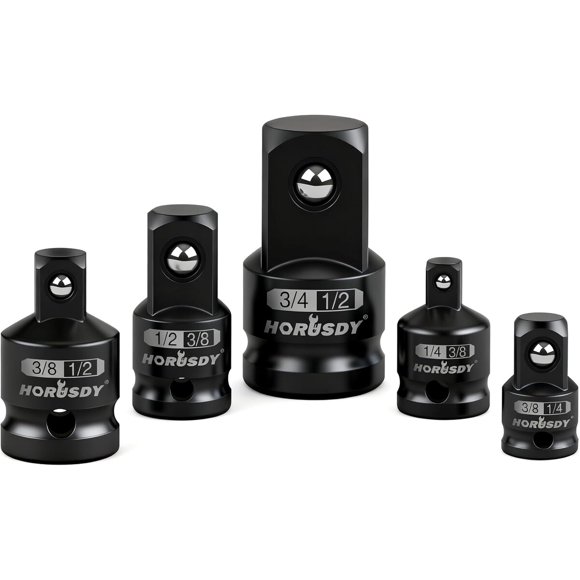 HORUSDY Set de 5 adaptadores y reductores de dados de impacto, 1/4 pulg.