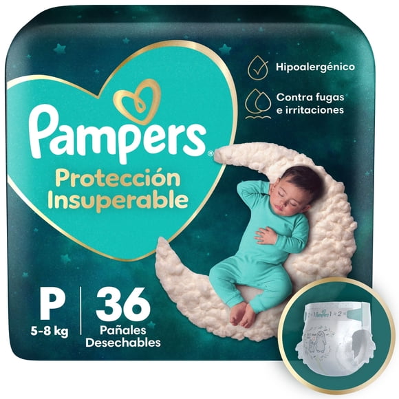 Pañales Pampers Protección Insuperable P, 36 Un