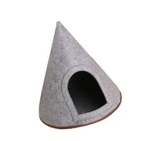 Magideal - Nido De Gato De Fieltro, Cama De Gato De Carpa De Montaña, Forma De Gato De Triángulo De Triángulo, Nido De Mascotas Semi Cerradas Para Gatos Interior