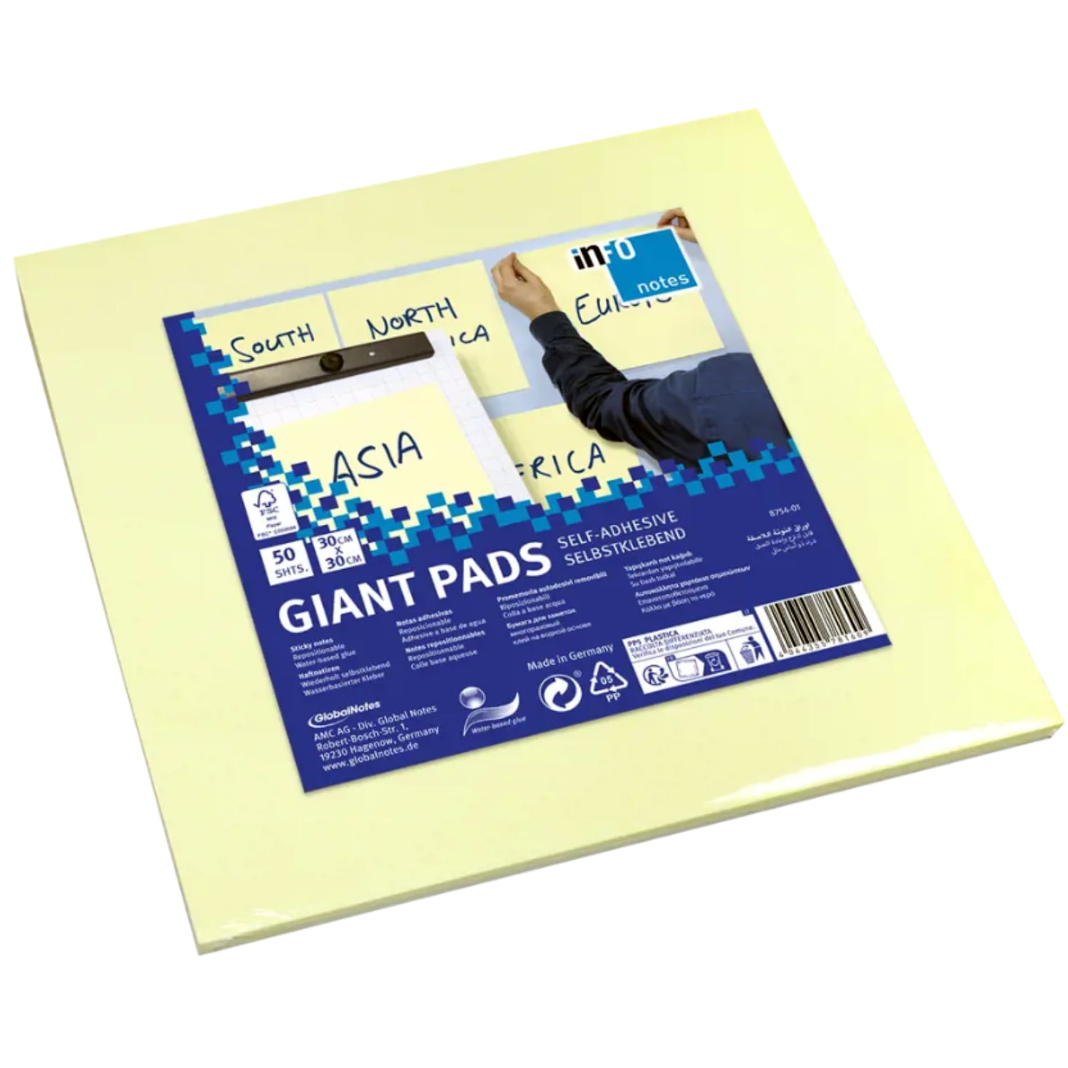 Infonotes - Pads Notas Adhesivas Gigantes 50hojas 30x30cms - Ps
