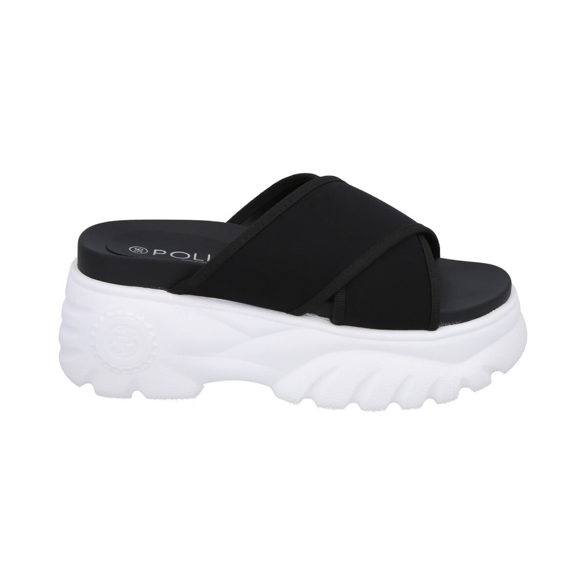 Sandalia Mujer Negro Plataforma Mixen Police