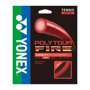 Cuerda De Tenis Yonex Poly Tour Fire 16L/1.25Mm Roja 12 Mts.