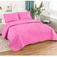 thumbnail image 1 of Cubrecama quilt 2 plazas liso color rosa, 1 of 3