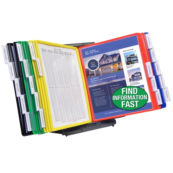Organizador de Escritorio Ultimate Office AdjustaView con 20 Bolsillos de Colores