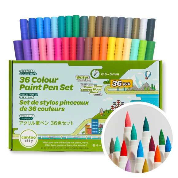 Marcadores de pintura Cantoo City 36 colores con punta de pincel