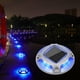 thumbnail image 1 of Luces solares para muelle VOLISUN, paquete de 12, impermeables, blancas/azules, 1 of 6