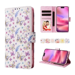 Foxdock Funda Tipo Cartera Floral Para Samsung Galaxy S23 Ultra ,Funda Con Tapa De Cuero Pu, Protección Antigolpes Con Ranuras Para Tarjetas Y Soporte