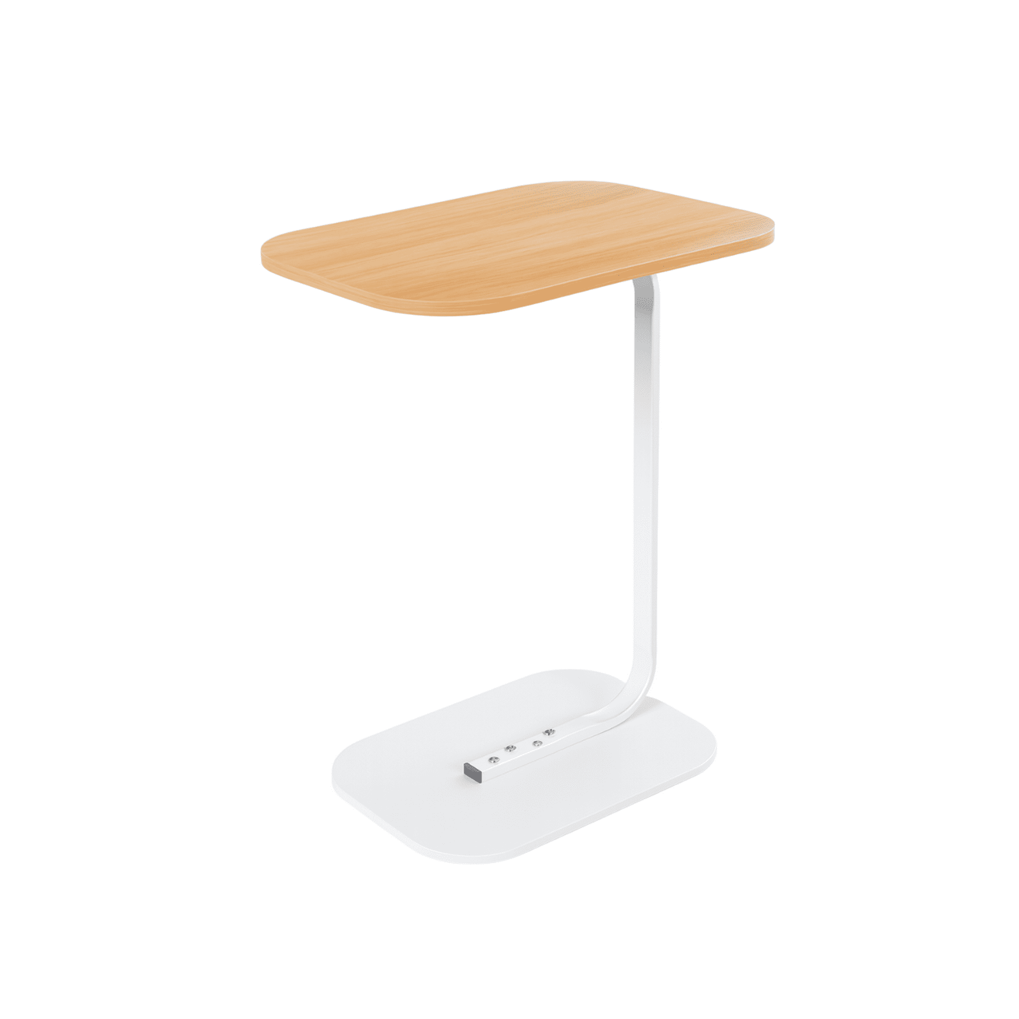 Moboi - Mesa Lateral Auxiliar Minimalista Wood Blanca