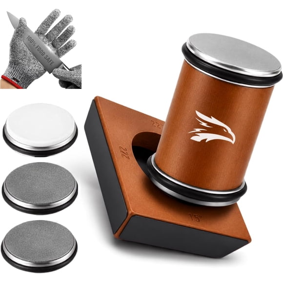 Afilador de Cuchillos HIBWA Kit de Diamante y Cerámica (CHOCO)