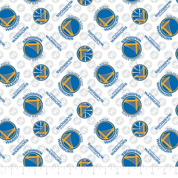 Tela Camelot NBA Warriors de algodón por yarda