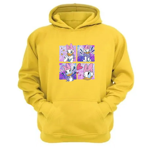 Genérico - Polerón Canguro Daisy Amarillo Talla S Unisex