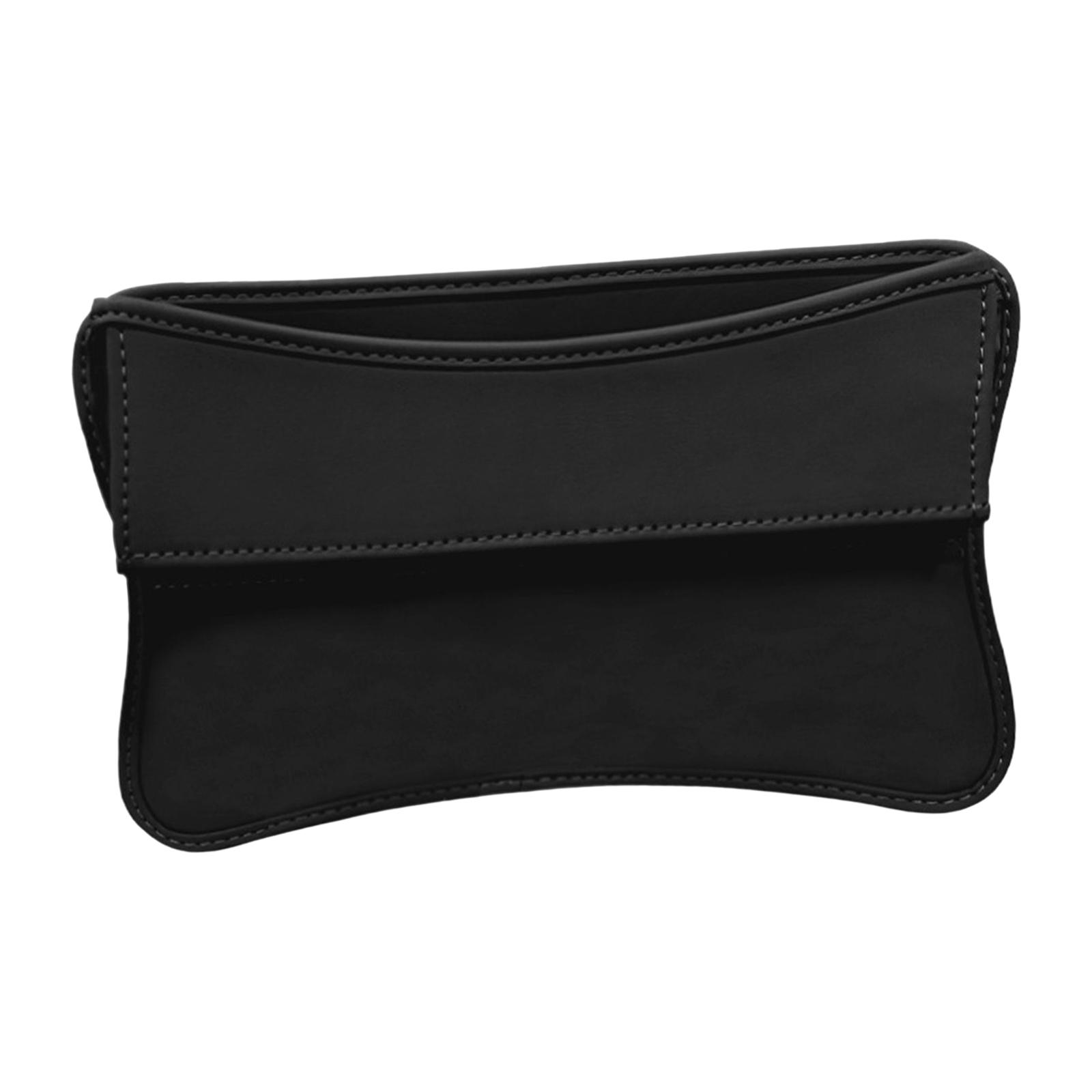 Magideal - Organizador De Relleno Para Huecos De Asiento De Coche, Caja De Almacenamiento Lateral De Consola Automática Universal De Cuero Pu Multifuncional Para Negro