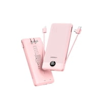 Cargador Portátil Veger De 10000 Mah Con Cables Y Enchufe Integrados