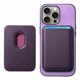 thumbnail image 5 of Funda de Cuero Magnética con Tarjetero para iPhone 16 Pro Max Cubierta Delgada Morado, 5 of 5
