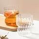 thumbnail image 2 of Set 2 Vasos Vidrio Ancho Lineas Vertical 250ml Bebidas y Cafe, 2 of 8