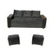 thumbnail image 1 of Sofa Wilson 3c + 2 Pouf Negro, 1 of 2
