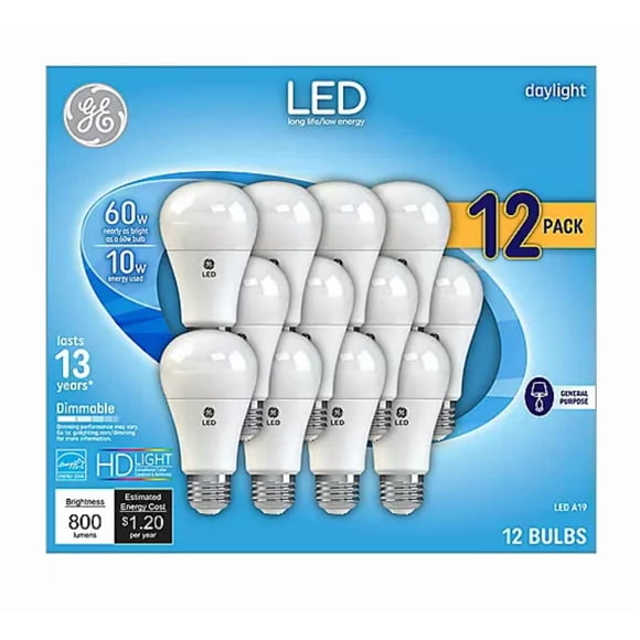 Bombillas Led Ge Daylight 10 W 800 Lm 60 W Repuesto 12 Unidades