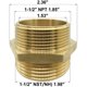 thumbnail image 2 of Boquilla hexagonal SpringSpray de montaje, 1,5 cm NPT x 1,5 cm NST, latón, 2 of 5