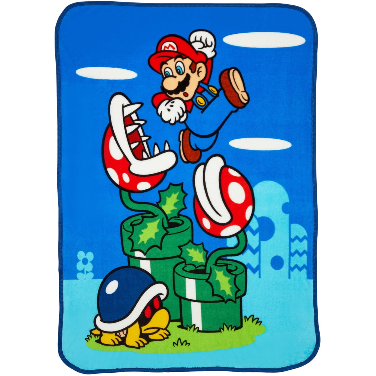 Manta Fleece Super Mario 117x152cm Nintendo Niños Suave