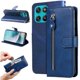 thumbnail image 3 of Funda tipo cartera para Motorola Moto G57/G57 Power 5G con bolsillo con cremallera y ranuras para tarjetas – Función de soporte Azul, 3 of 5