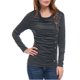 thumbnail image 2 of INSPIRE CHIC Top de Mujer con Cuello de Tortuga de Manga Larga, Decoración de Botones, Frente Fruncido, Ajuste Regular, Pulóver XL Gris Oscuro, 2 of 6